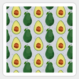 Avocado Pattern Gray Background Sticker